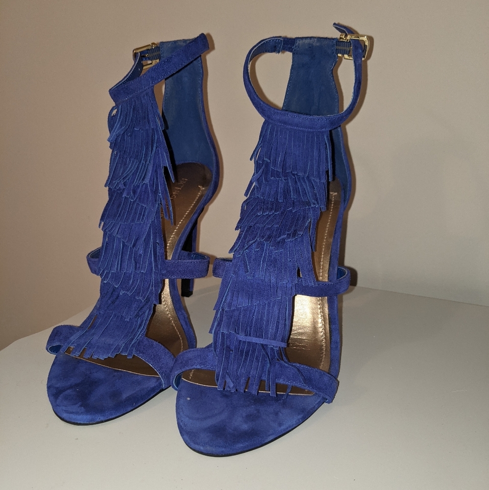 BCBG Generation suede fringe heels
